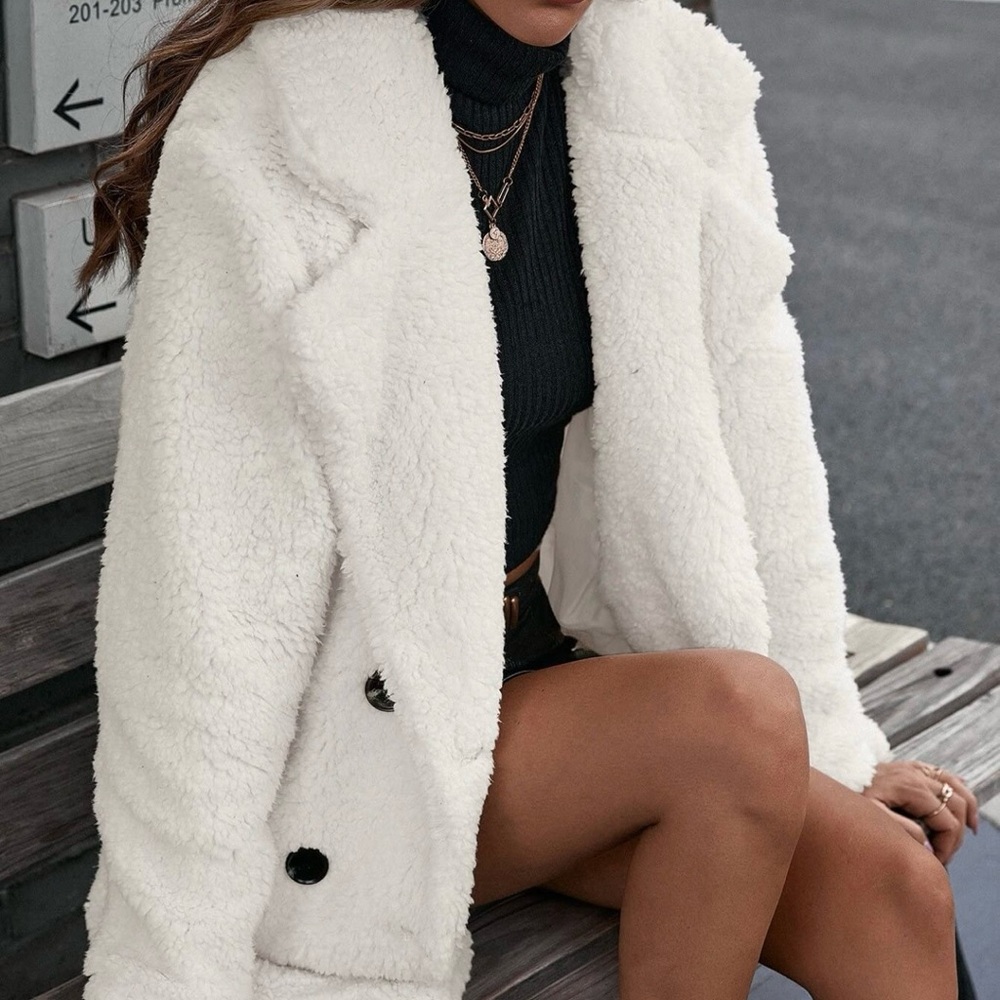 Cozy Faux-Fur Teddy Peacoat